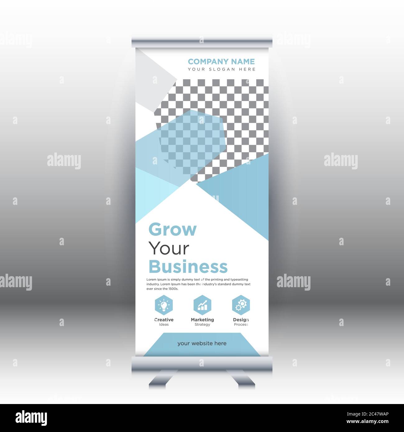 Creative abstract modern corporate business vertical roll up banner ...