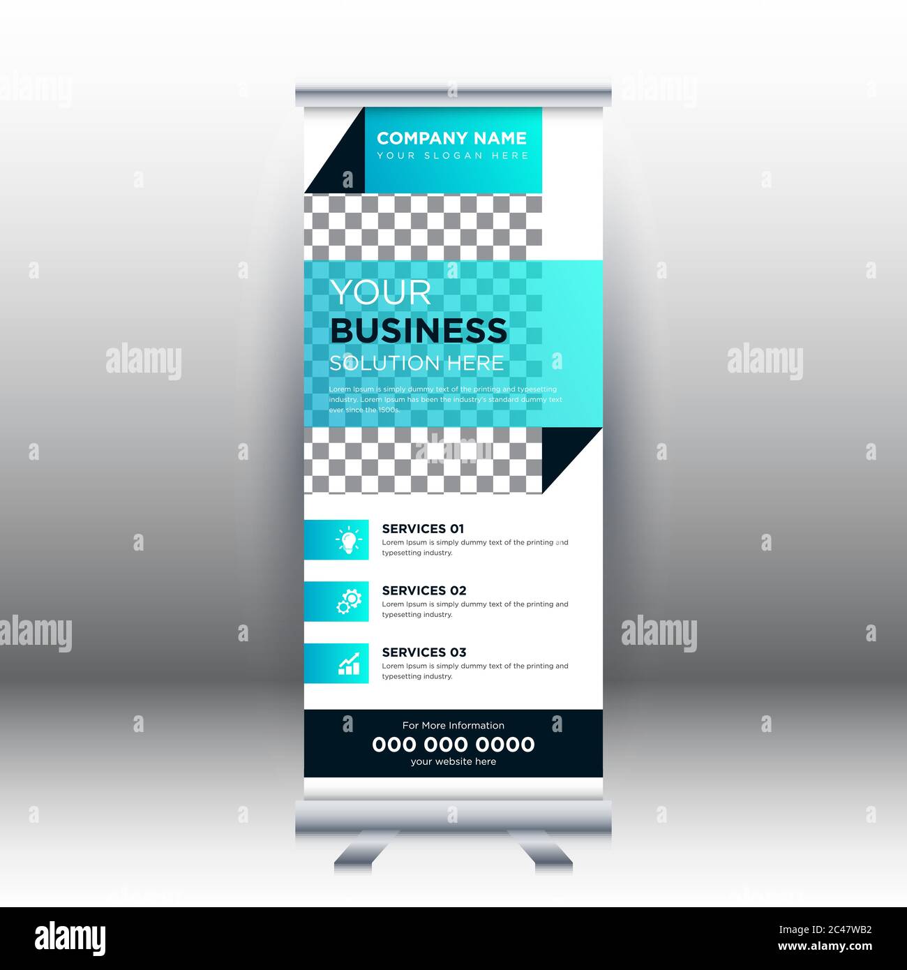 Creative abstract modern corporate business vertical roll up banner ...
