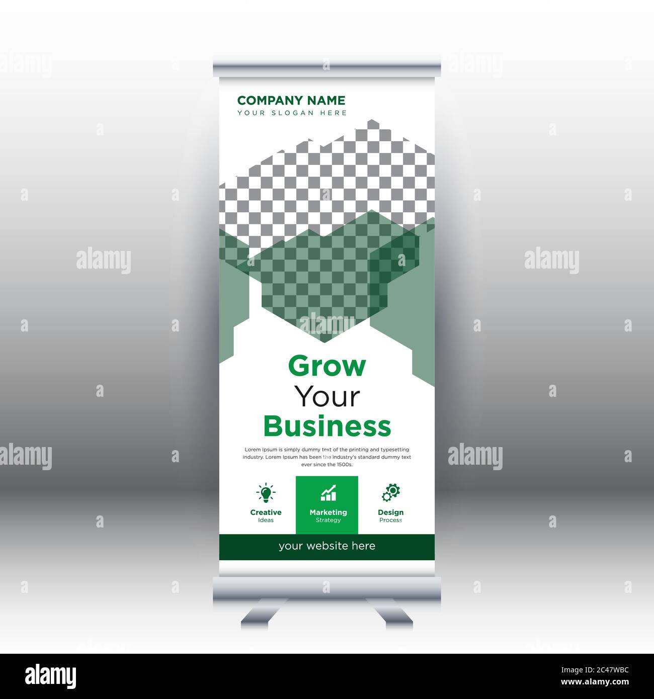 Creative abstract modern corporate business vertical roll up banner ...