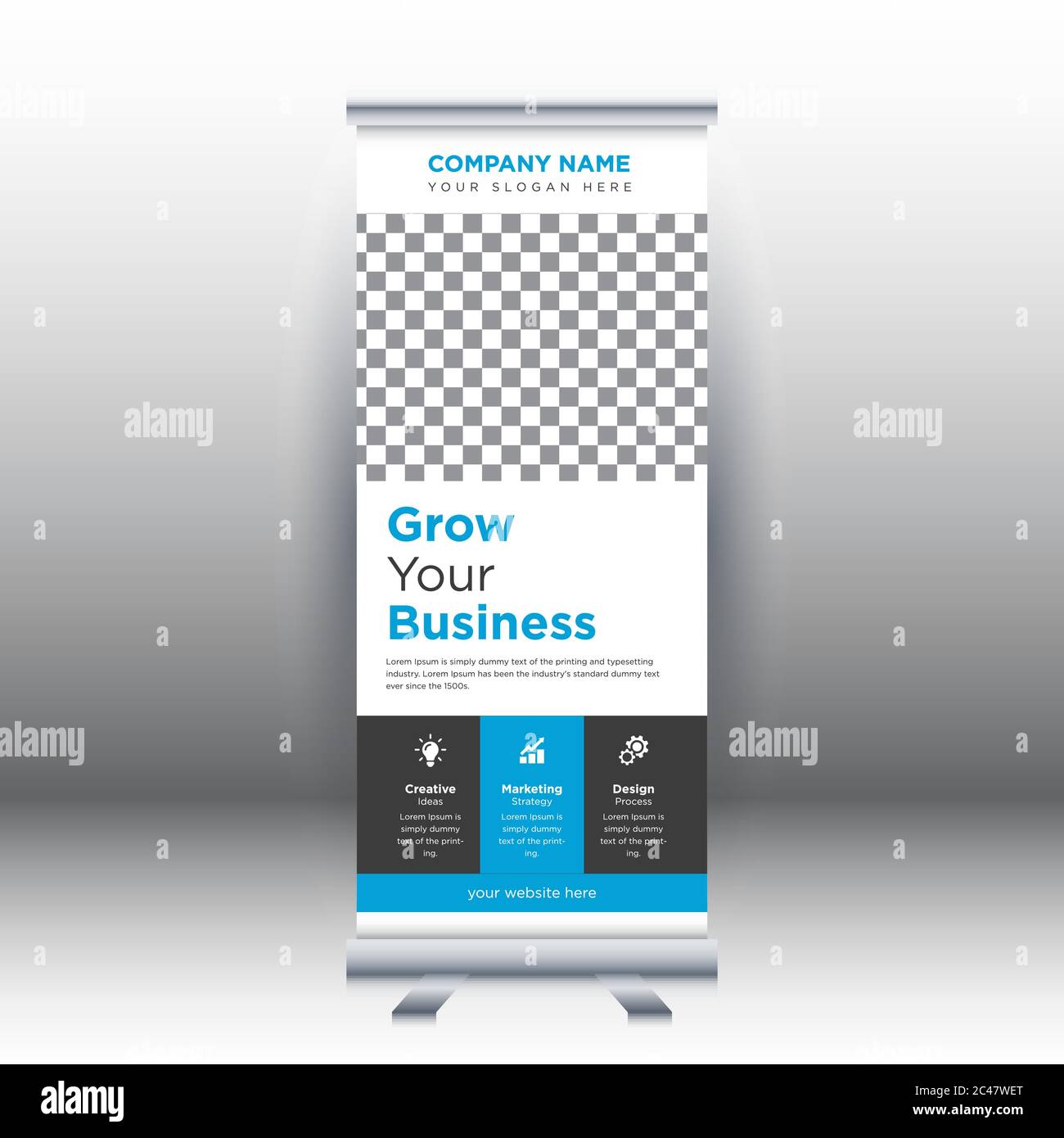 Creative abstract modern corporate business vertical roll up banner ...