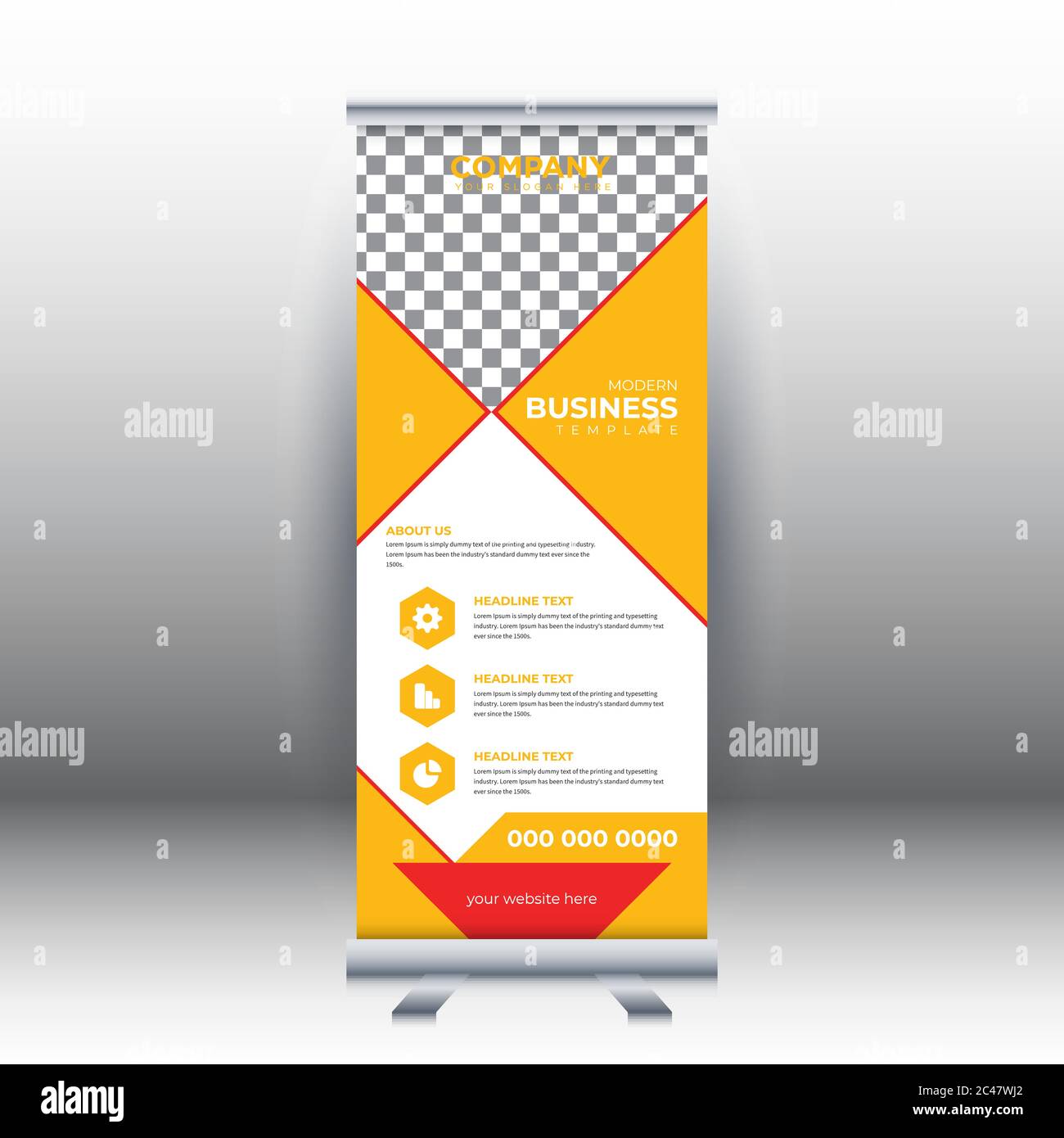 Creative abstract modern corporate business vertical roll up banner ...