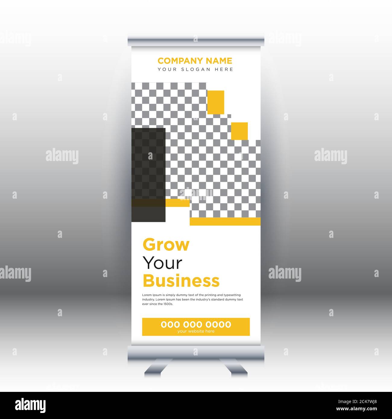Creative abstract modern corporate business vertical roll up banner ...