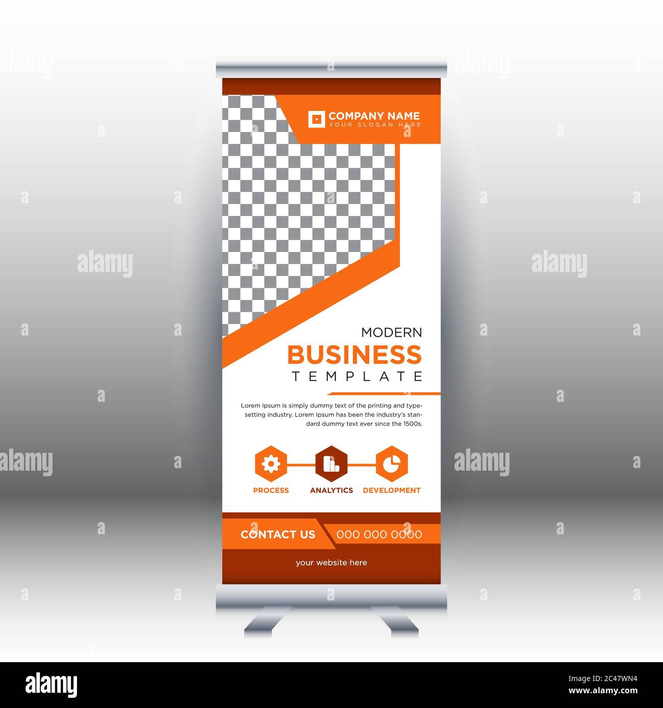 Creative abstract modern corporate business vertical roll up banner ...