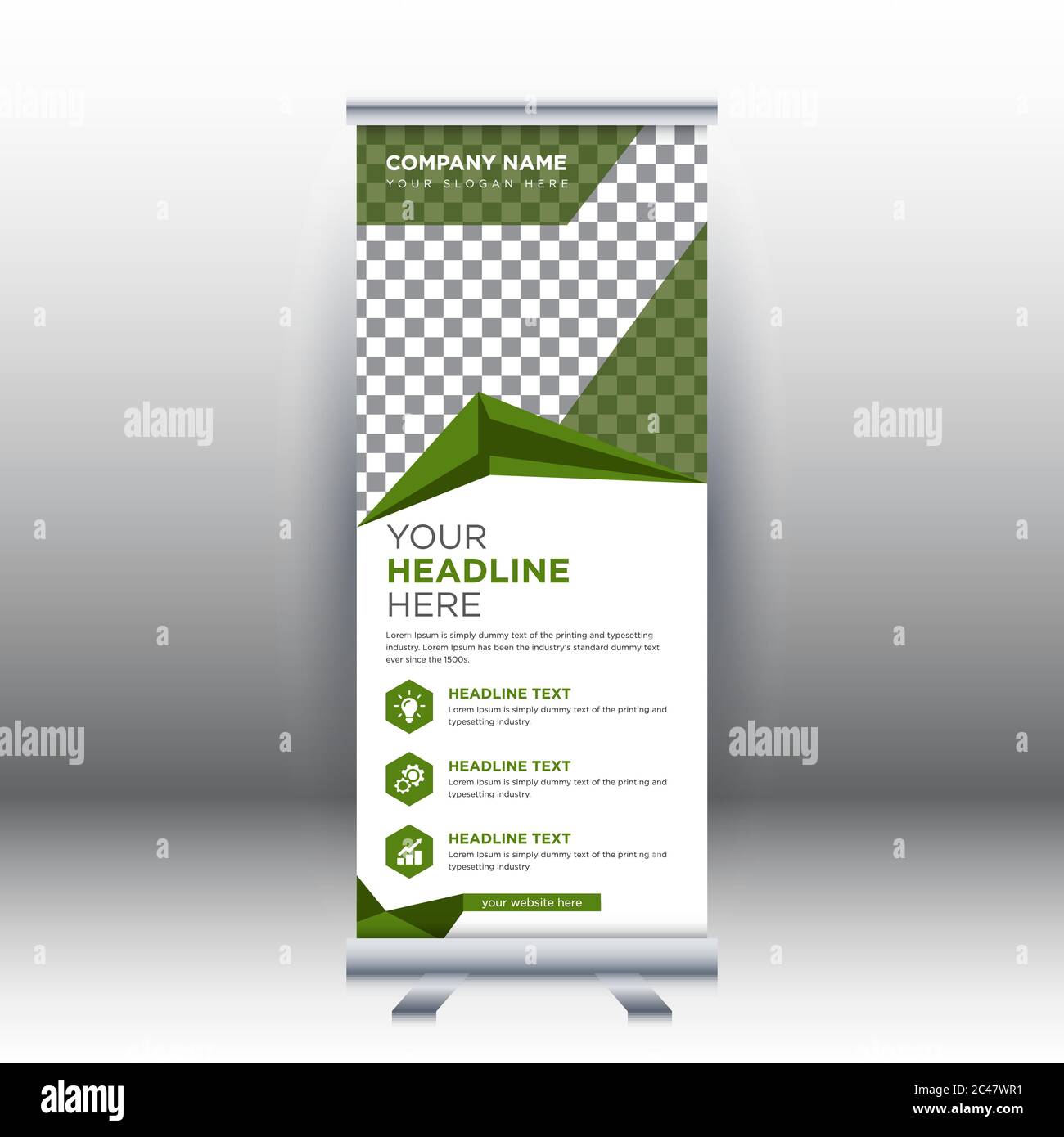 Creative abstract modern corporate business vertical roll up banner ...