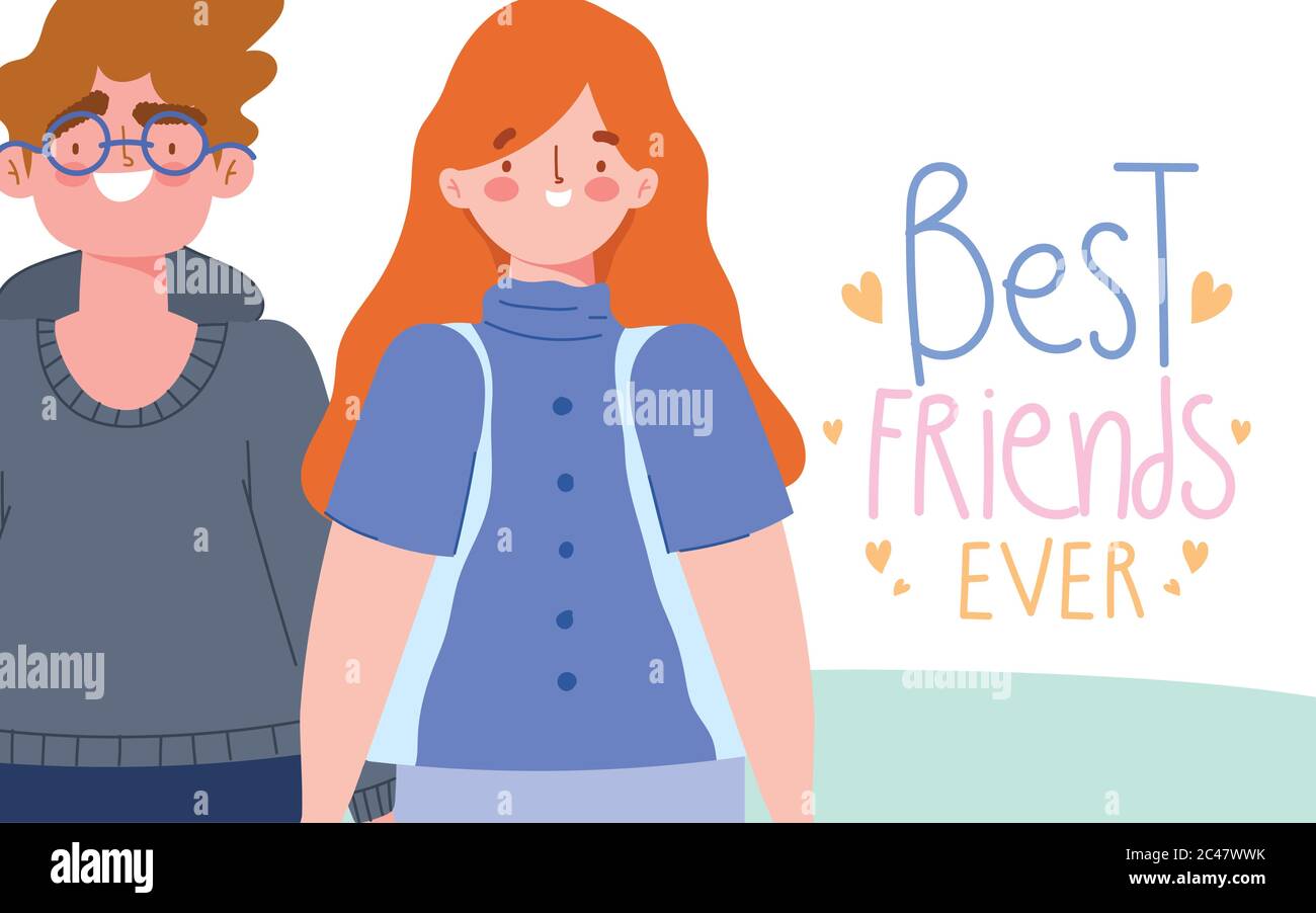 happy friendship day, man and woman relationship special event ...