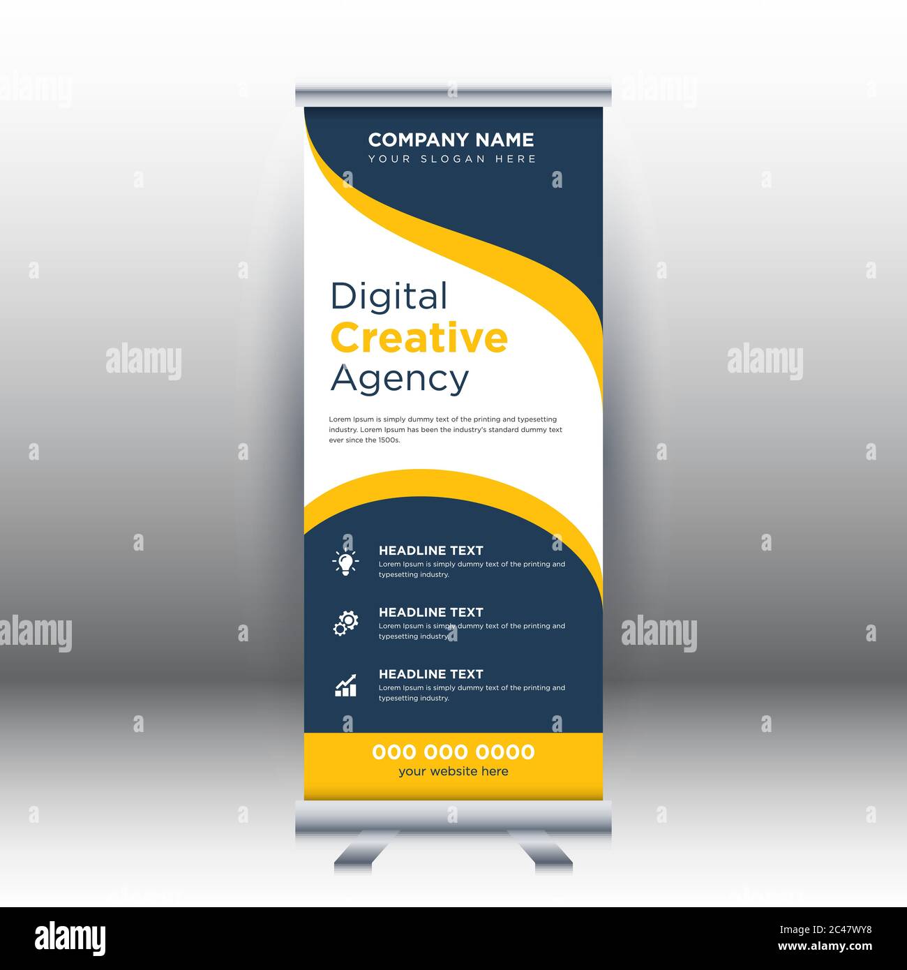 Creative abstract modern corporate business vertical roll up banner ...