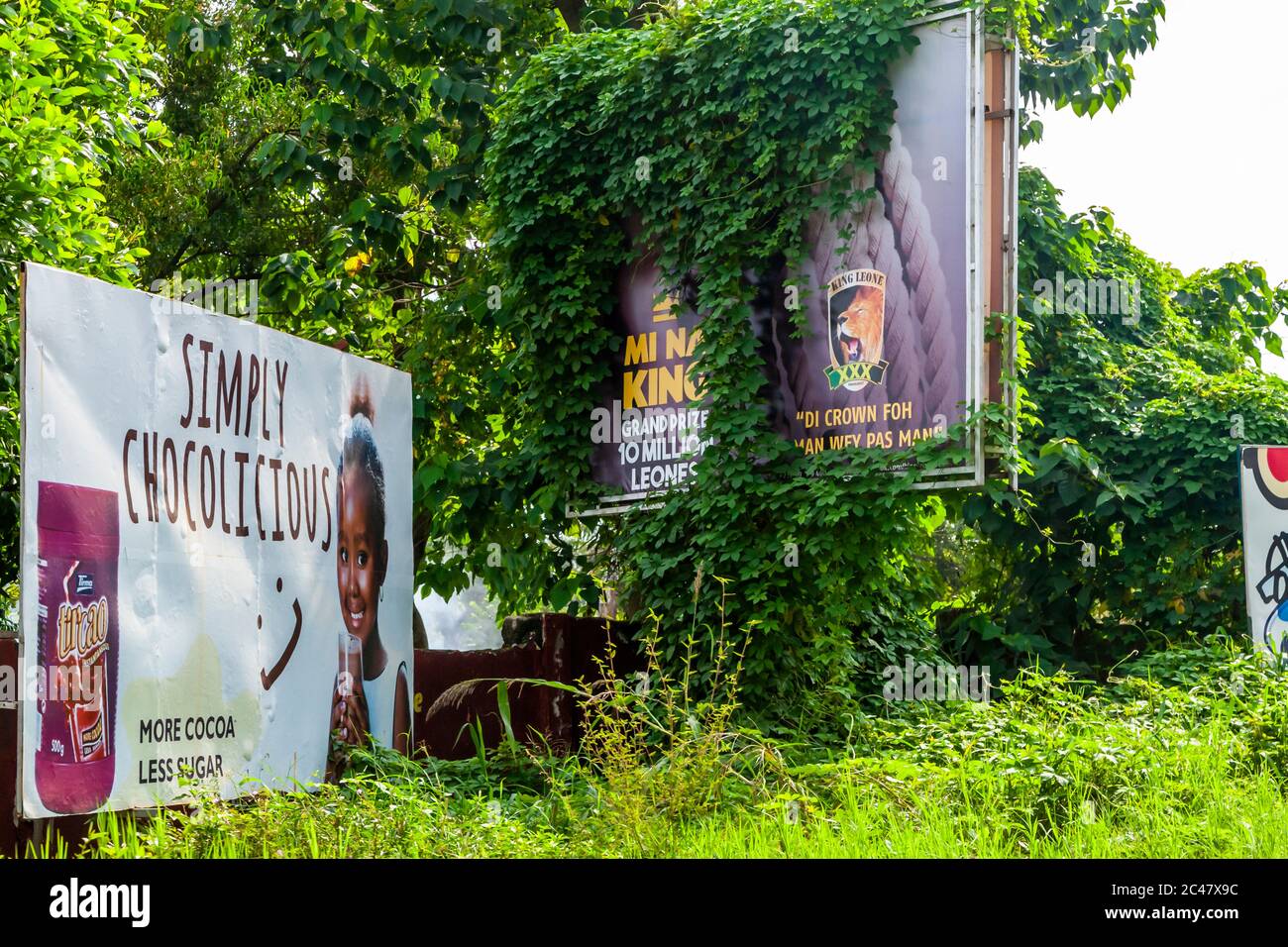 Billboards in Sierra Leone Stock Photo