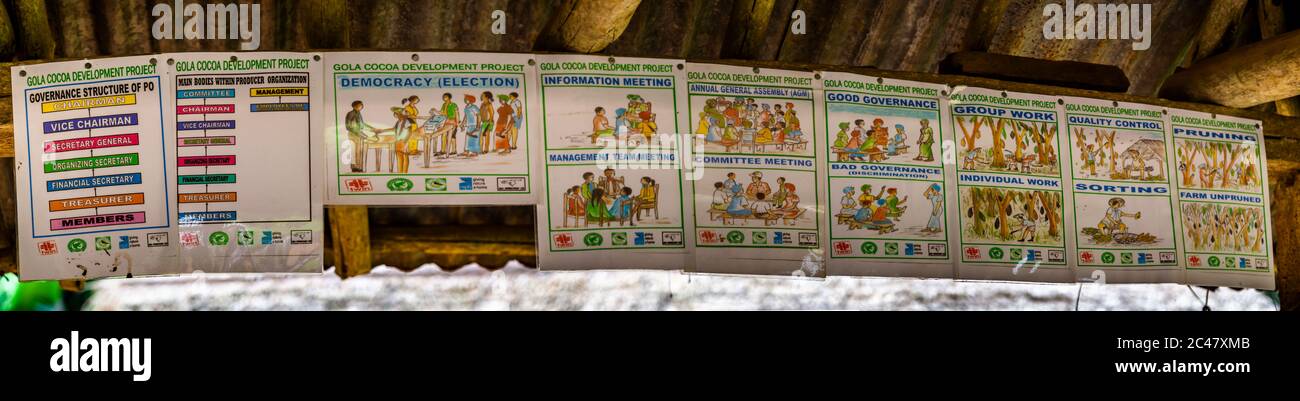 Instruction Posters explaining Democracy in Sierra Leone Stock Photo