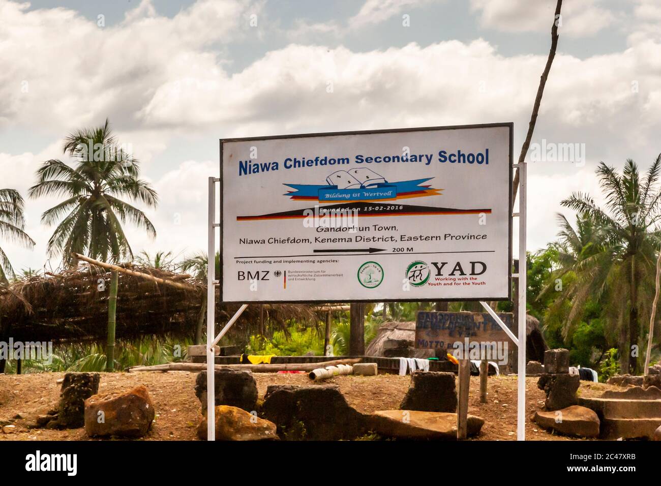 Niawa Chiefdom Secondary School in Sierra Leone Stock Photo