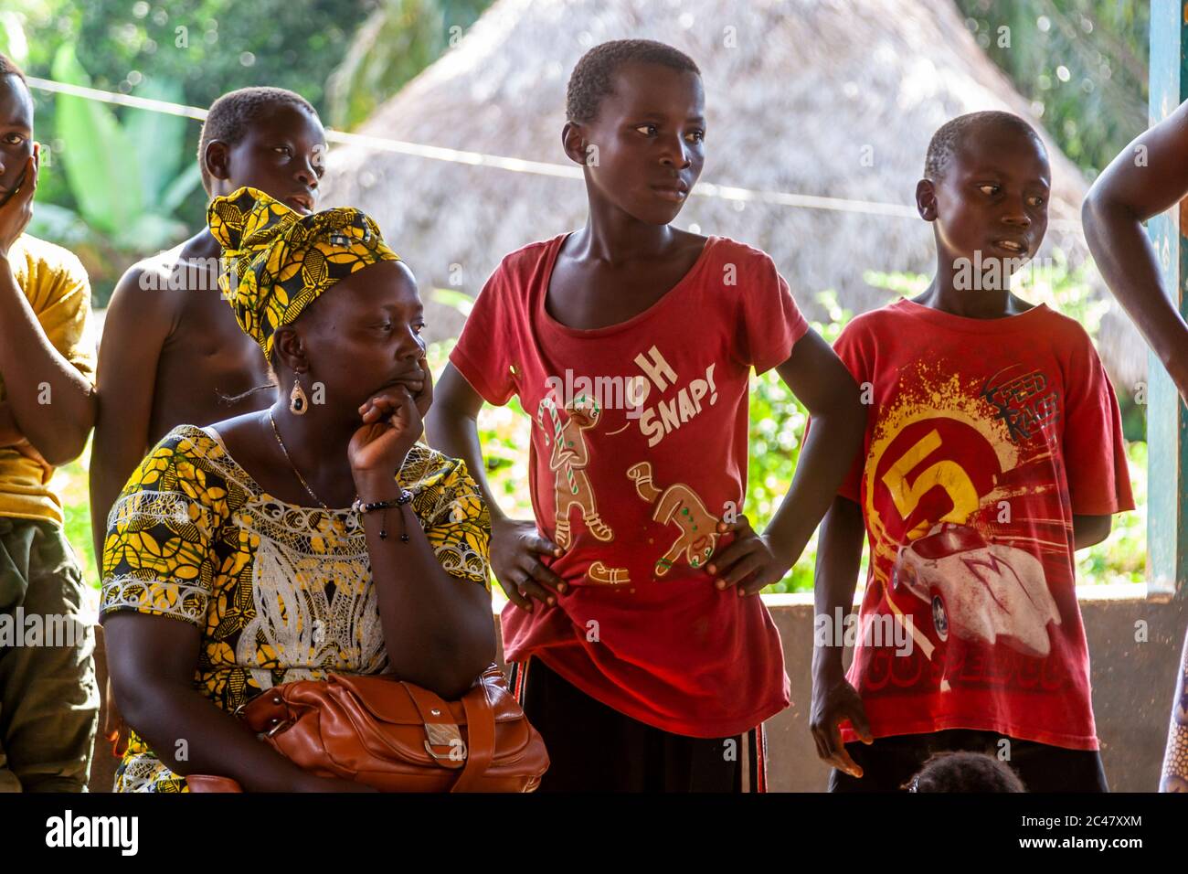 Townhall Meeting in Sierra Leone Stock Photo