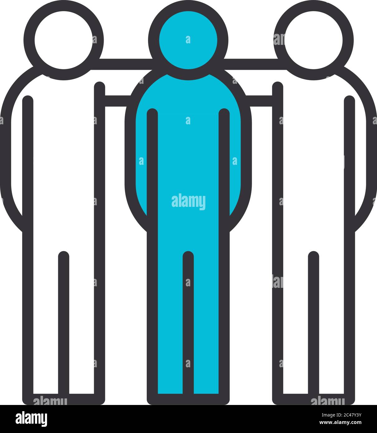 Avatars men line and fill style icon design of Person profile social ...