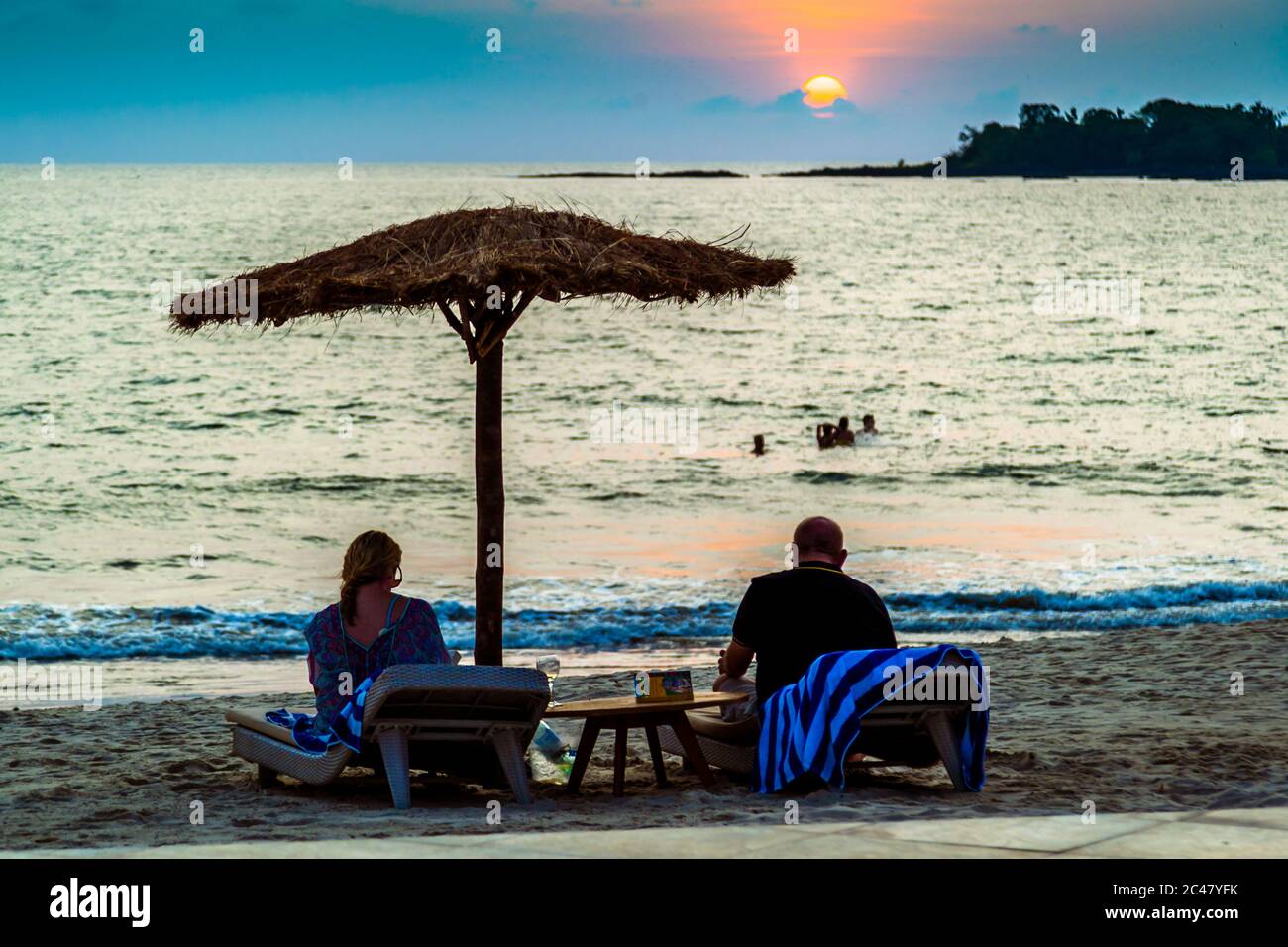 Sunset with pleasant temperatures in Sierra Leone Stock Photo