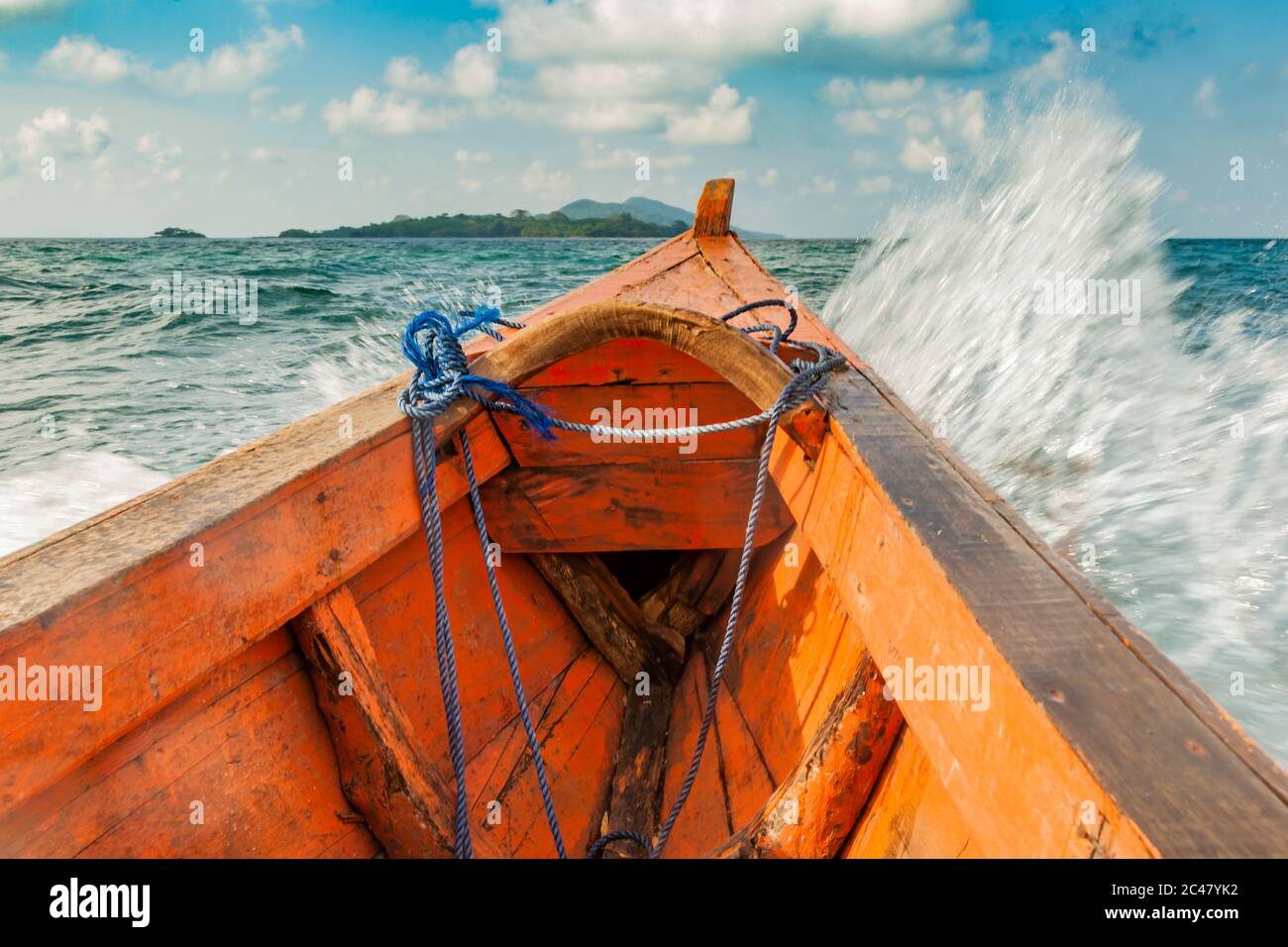 Ferry boat to Banana Island, Sierra Leone Stock Photo