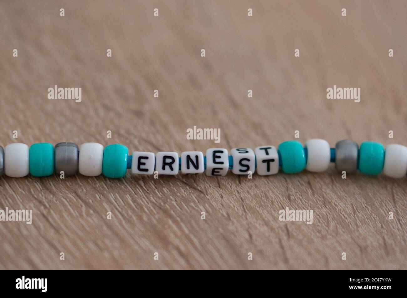 Bracelet with the name Ernest Stock Photo Alamy
