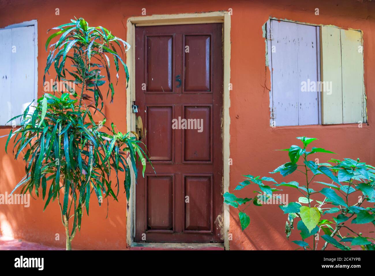 House Facade on Banana Island, Sierra Leone Stock Photo Alamy