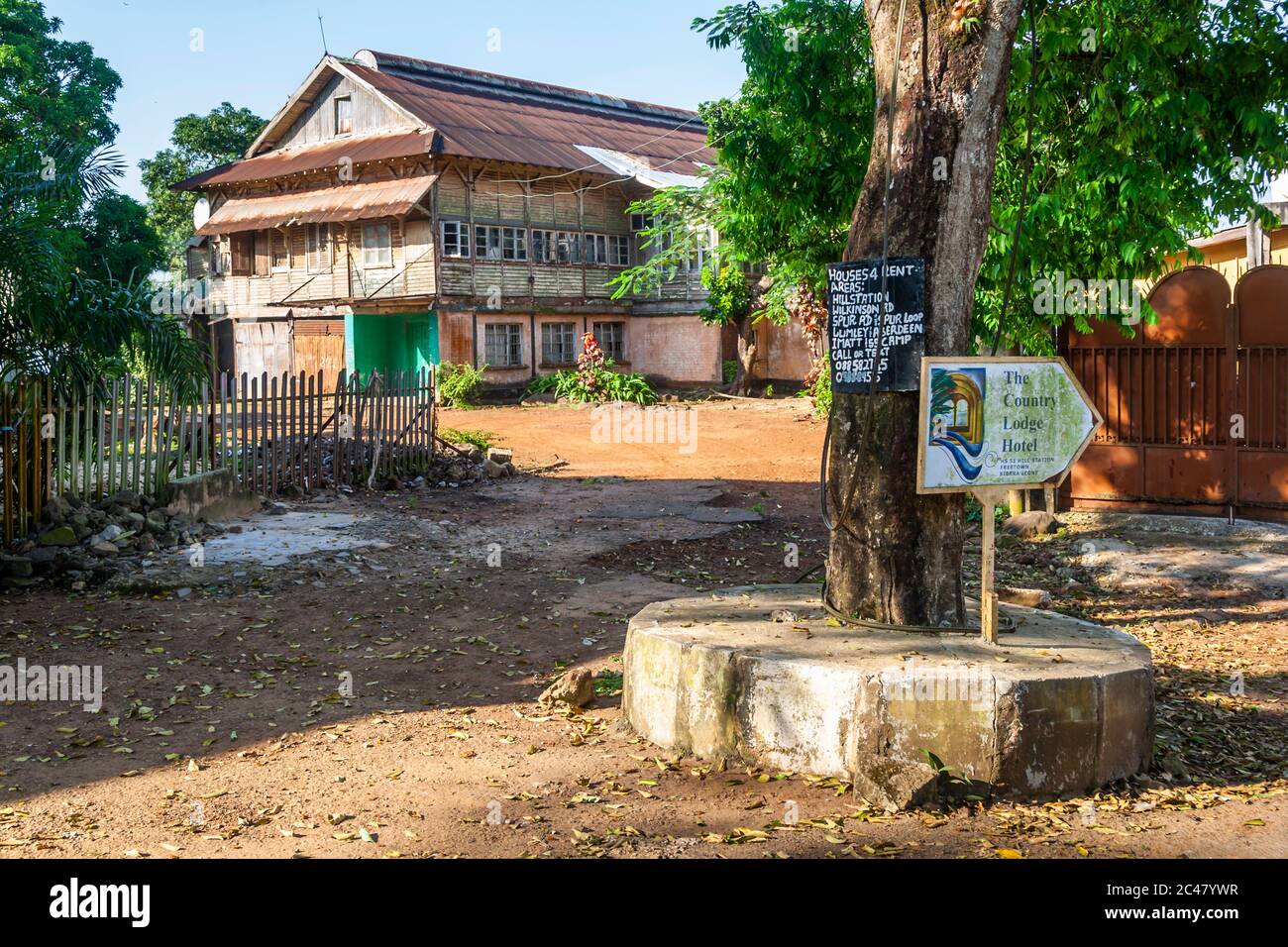 Colonial architcture buildings in Freetown, Sierra Leone Stock Photo