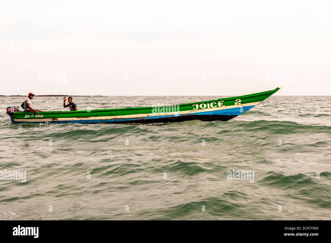 On the ocean off shore Sierra Leone Stock Photo
