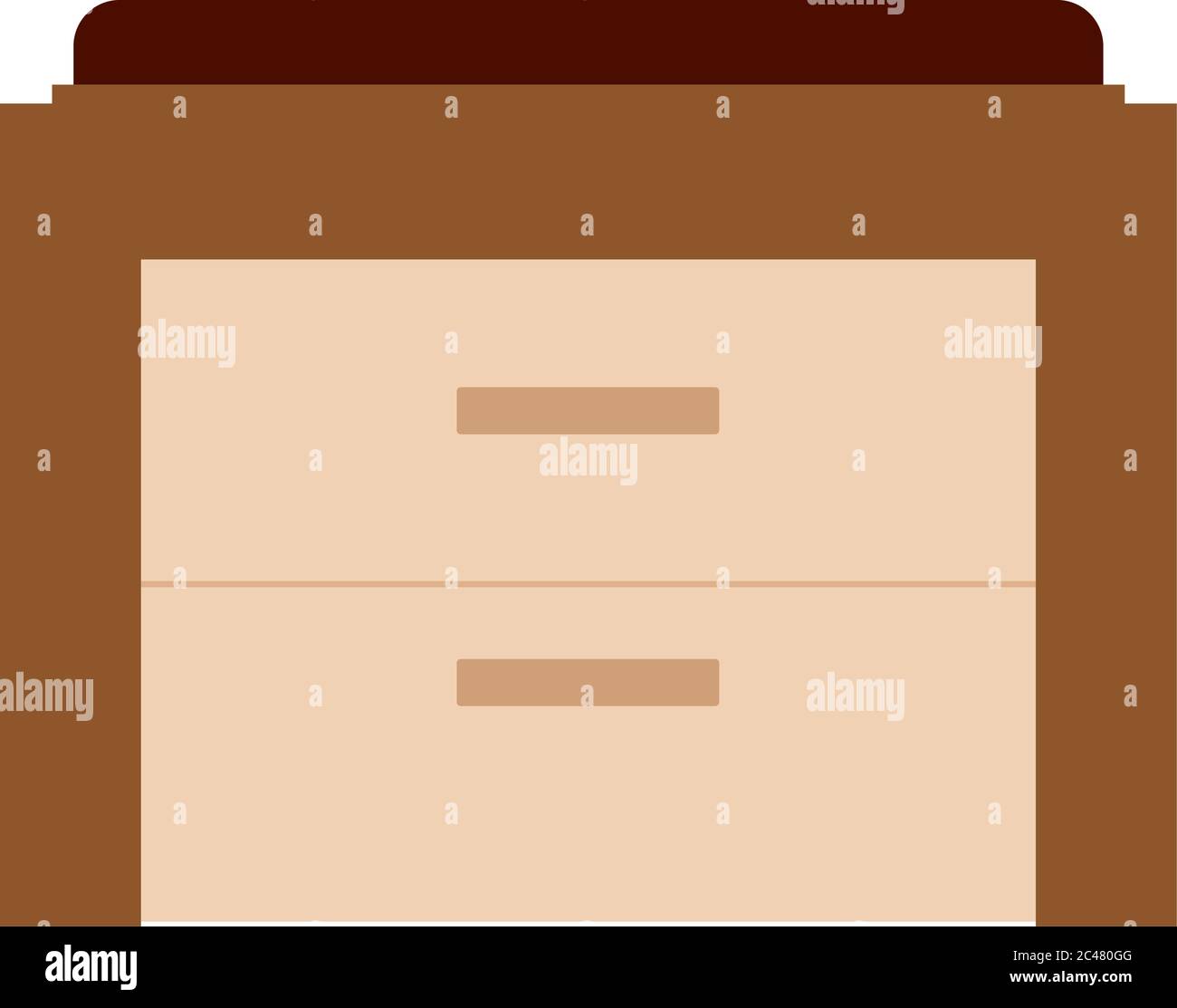 Isolated table with drawers Stock Vector Image & Art - Alamy