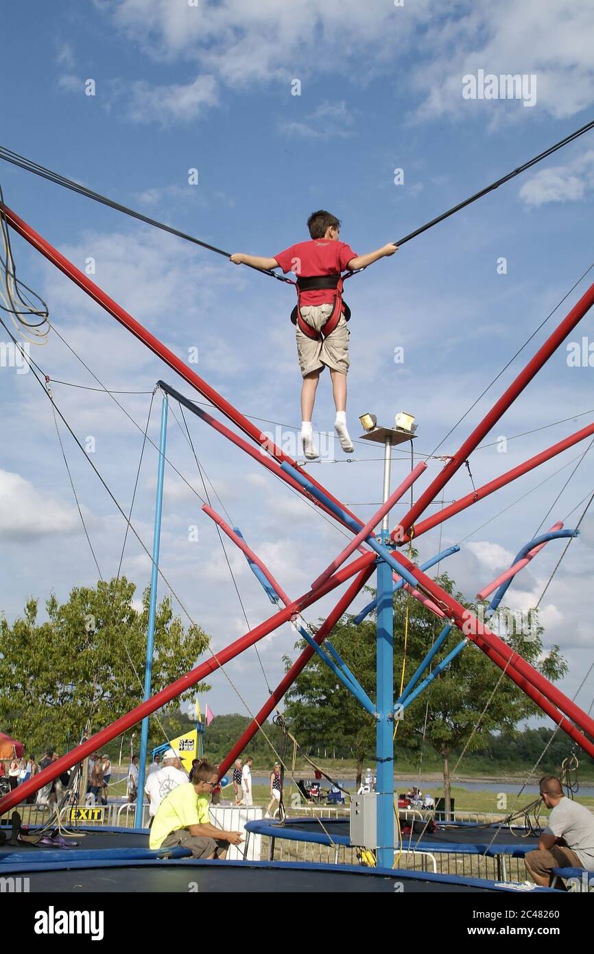 Girl rides on bungee in hi-res stock photography and images - Alamy