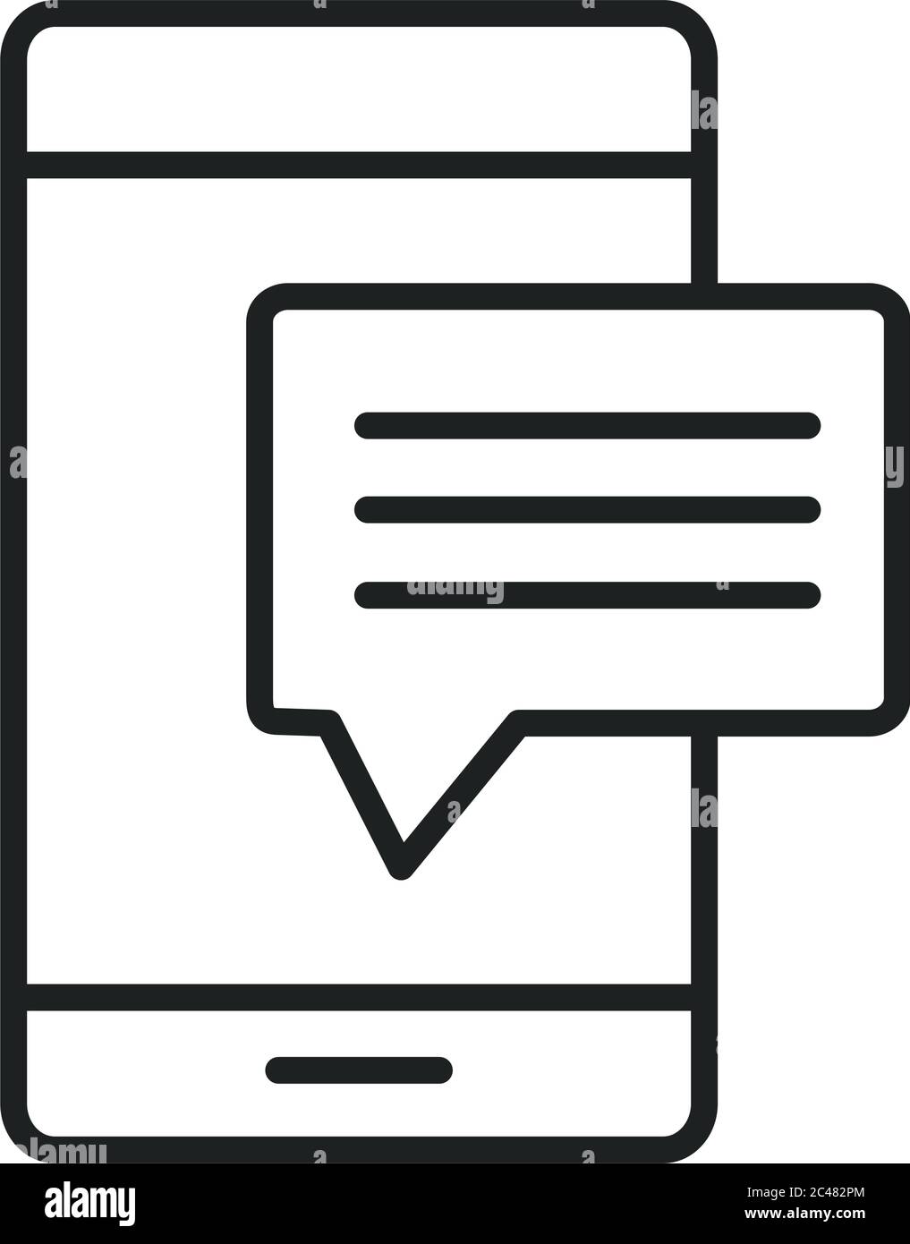 mobile phone or smartphone chat message bubble electronic technology ...