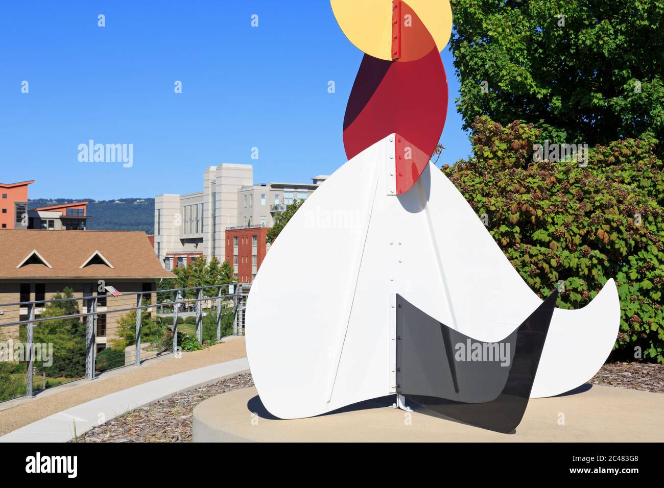 Alexander Calder sculpture Pregnant Whale,Hunter Museum of American Art,Bluff View Arts District,Chattanooga,Tennessee,USA Stock Photo