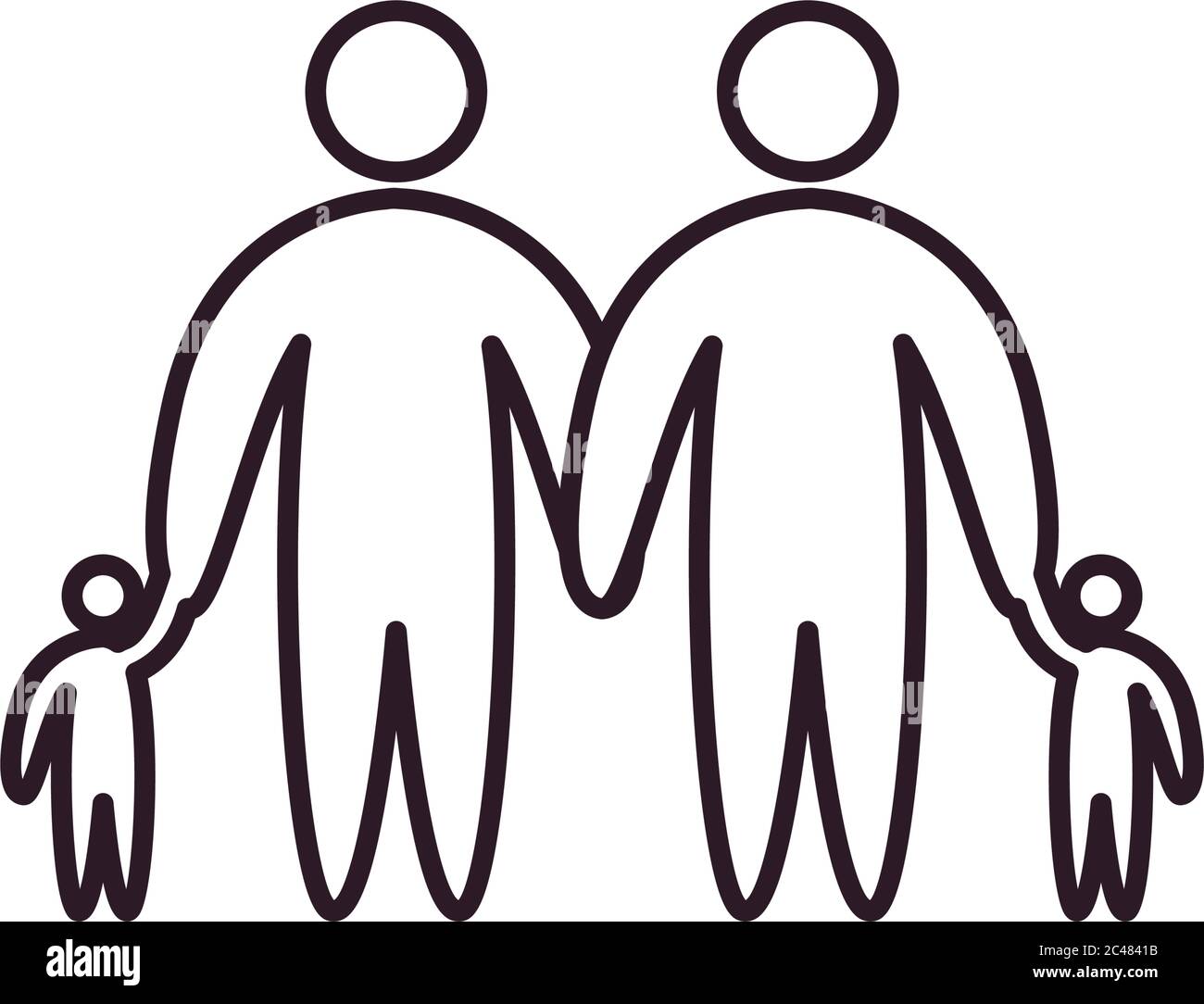 Mother Son And Daughter Relationship Family Day Icon In Outline Style Vector Illustration Stock Vector Image Art Alamy