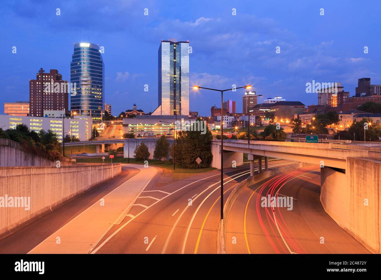 Knoxville tennessee downtown skyline hires stock photography and