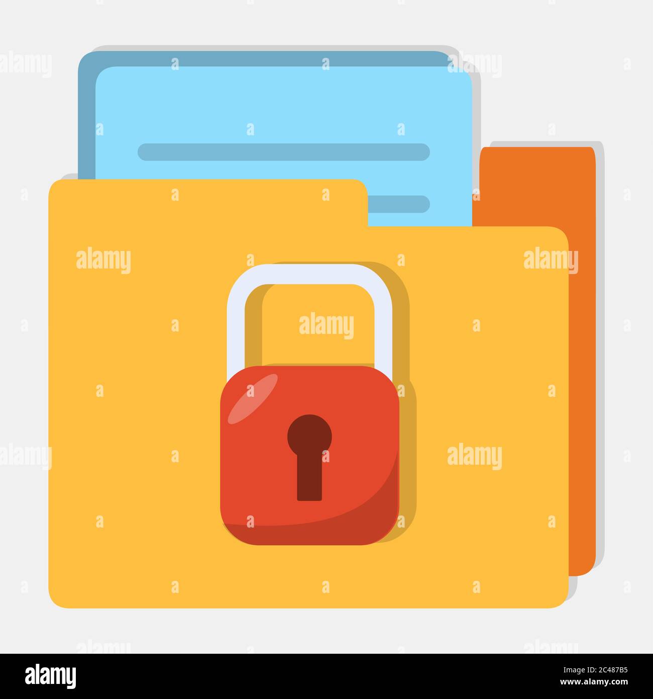 folder lock concept symbol vector illustration Stock Vector