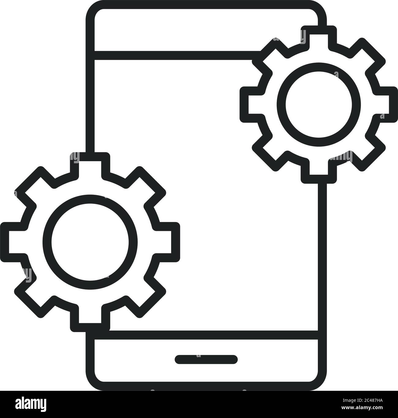 Desktop settings Stock Vector Images - Alamy