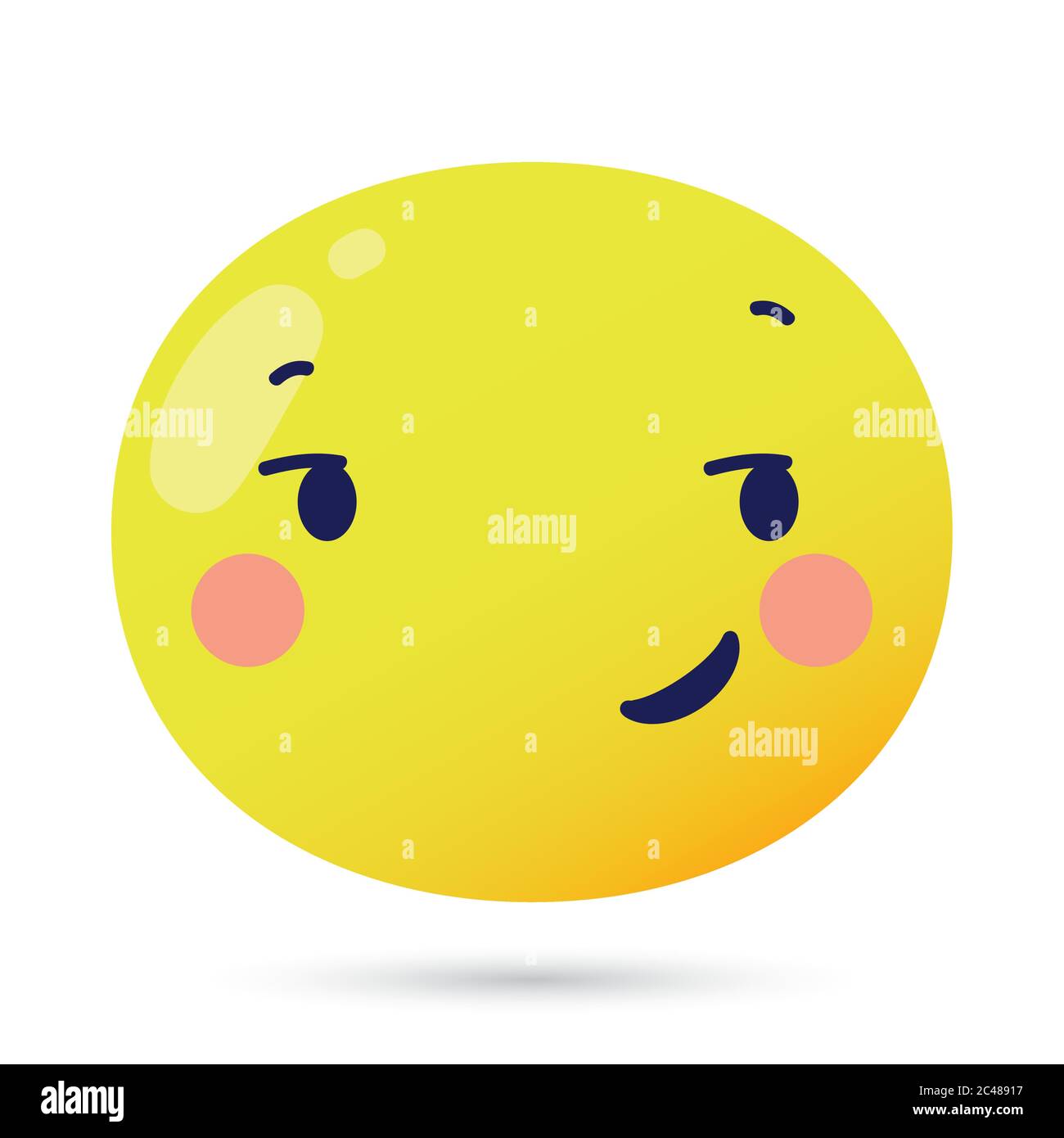 emoji face Thoughtful funny character vector illustration design Stock Vector