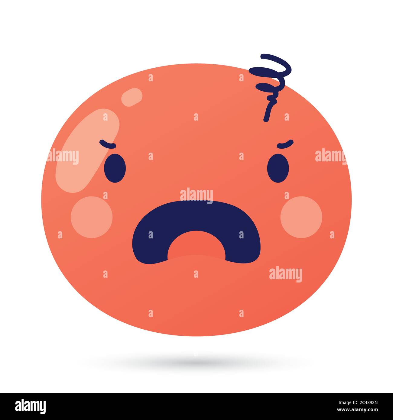 emoji face angry funny character vector illustration design Stock Vector
