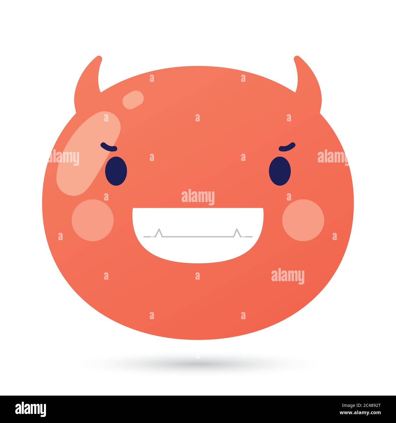 emoji face devil funny character vector illustration design Stock Vector