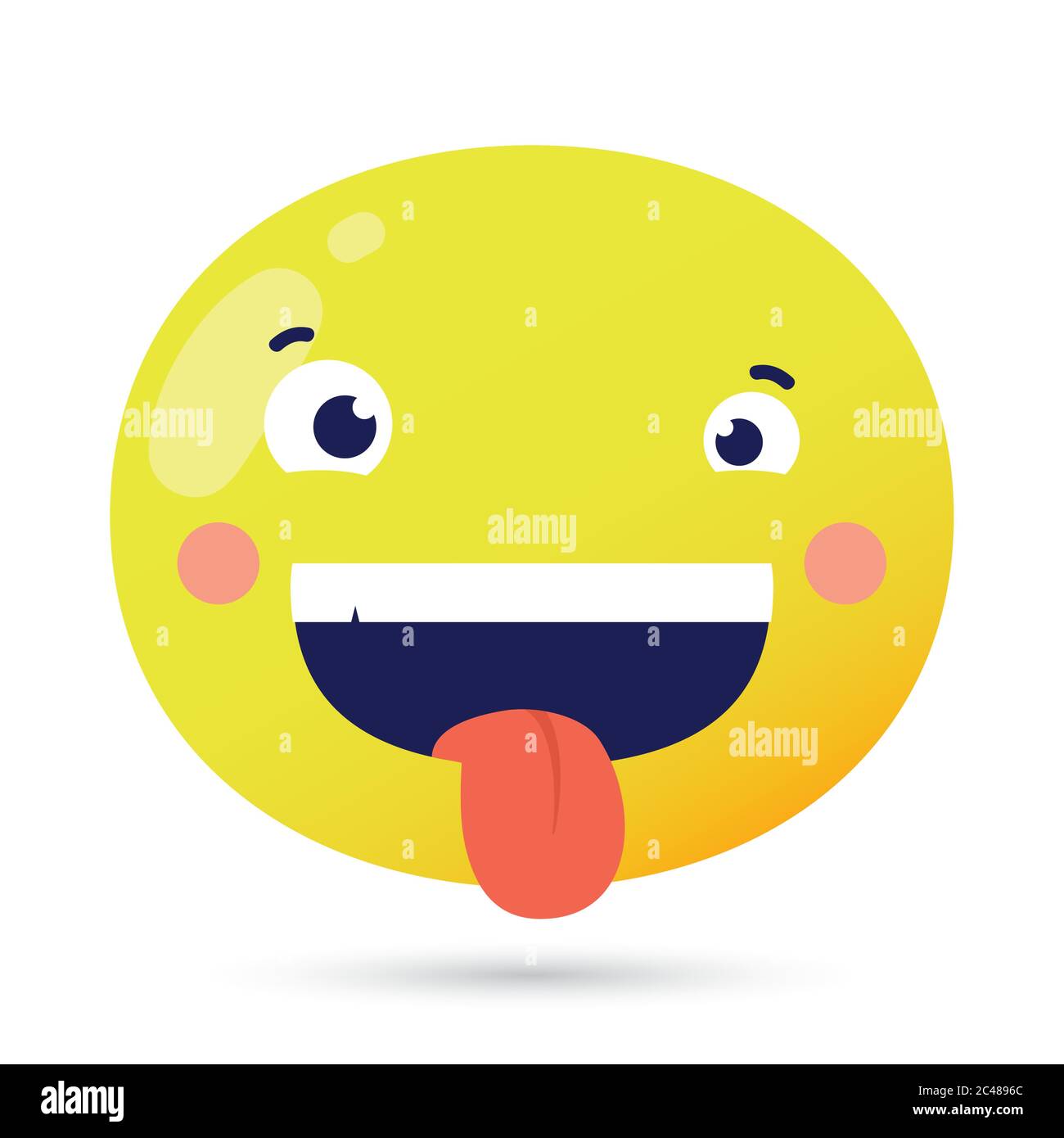 emoji face crazy funny character vector illustration design Stock Vector