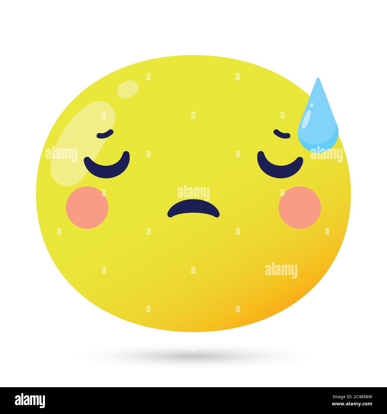 emoji face sad funny character vector illustration design Stock Vector