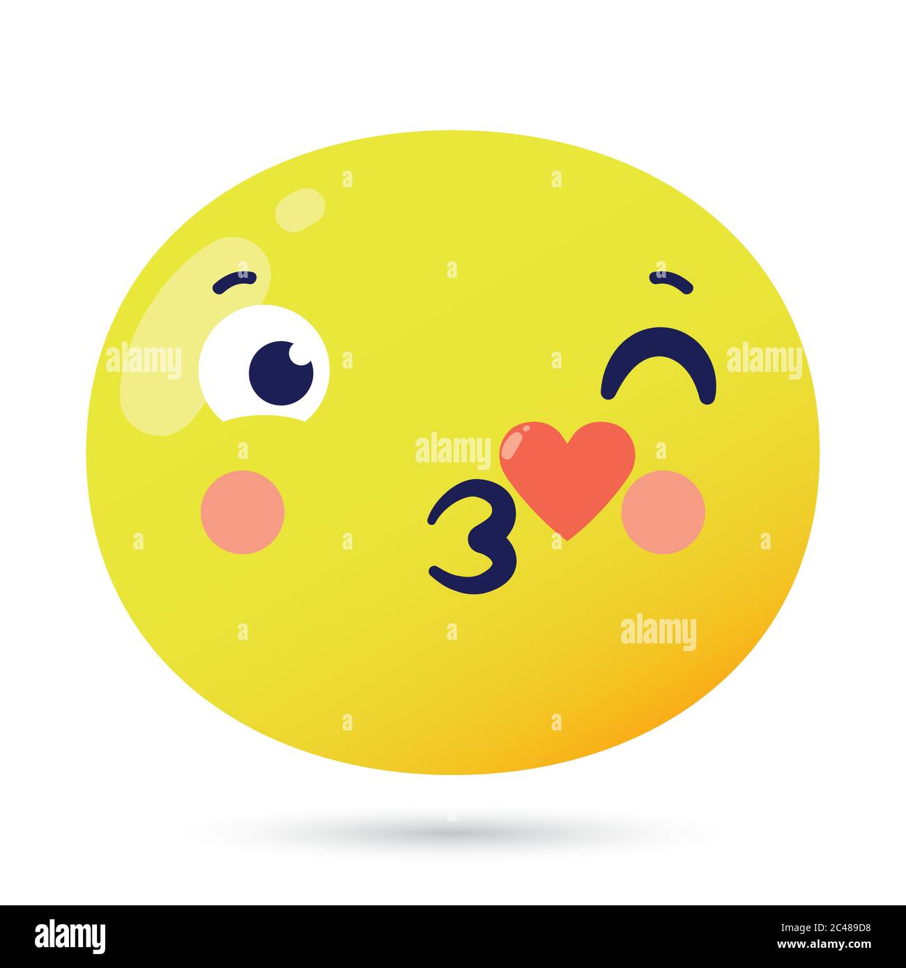 emoji face lovely funny character vector illustration design Stock Vector