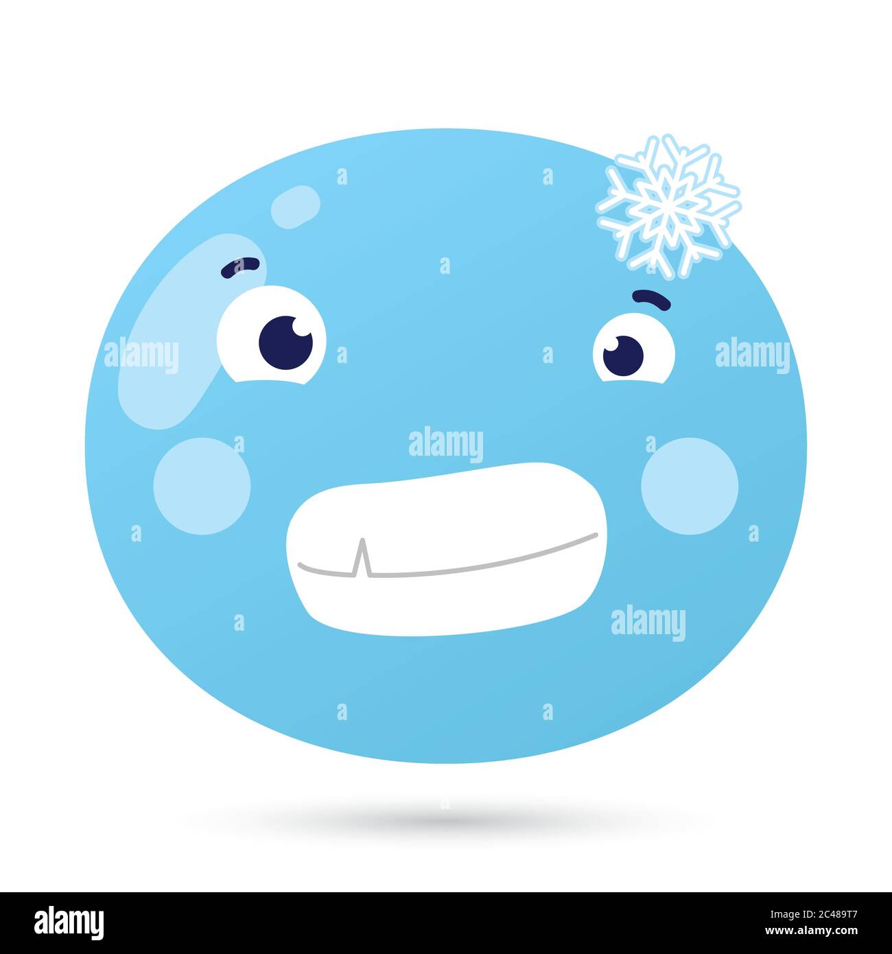 emoji face frozen funny character vector illustration design Stock Vector