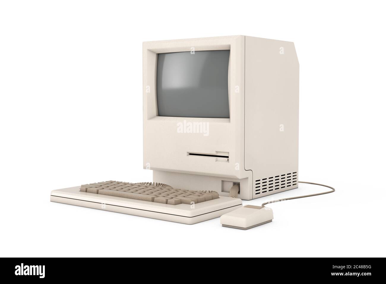Retro Personal Computer. The System Unit, Monitor, Keyboard and Mouse ...