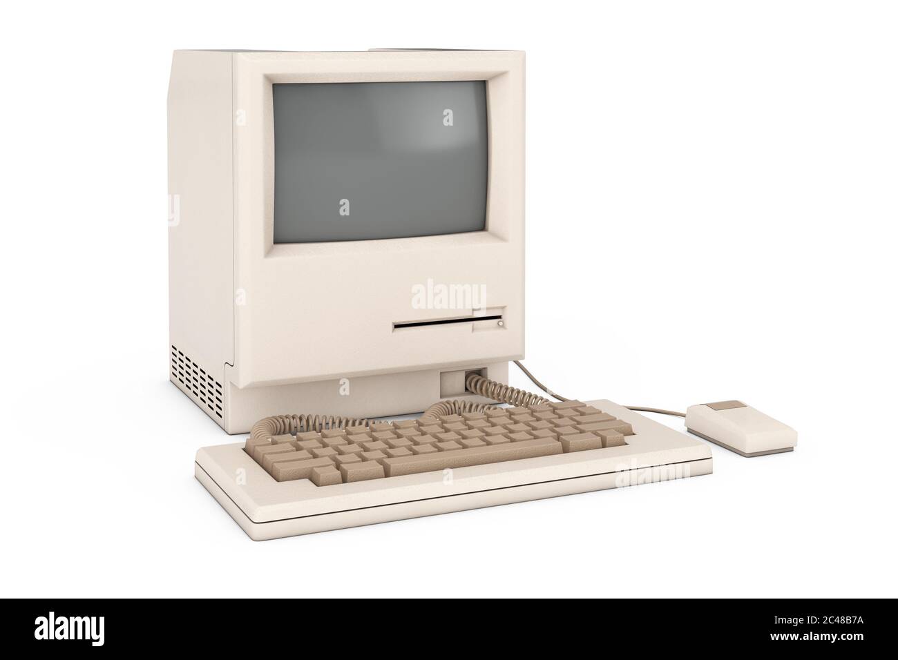Retro Personal Computer. The System Unit, Monitor, Keyboard and Mouse ...