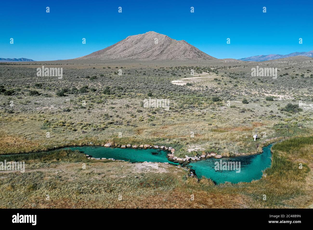 SUNNYSIDE, NEVADA, UNITED STATES May 25, 2020 An aerial drone image