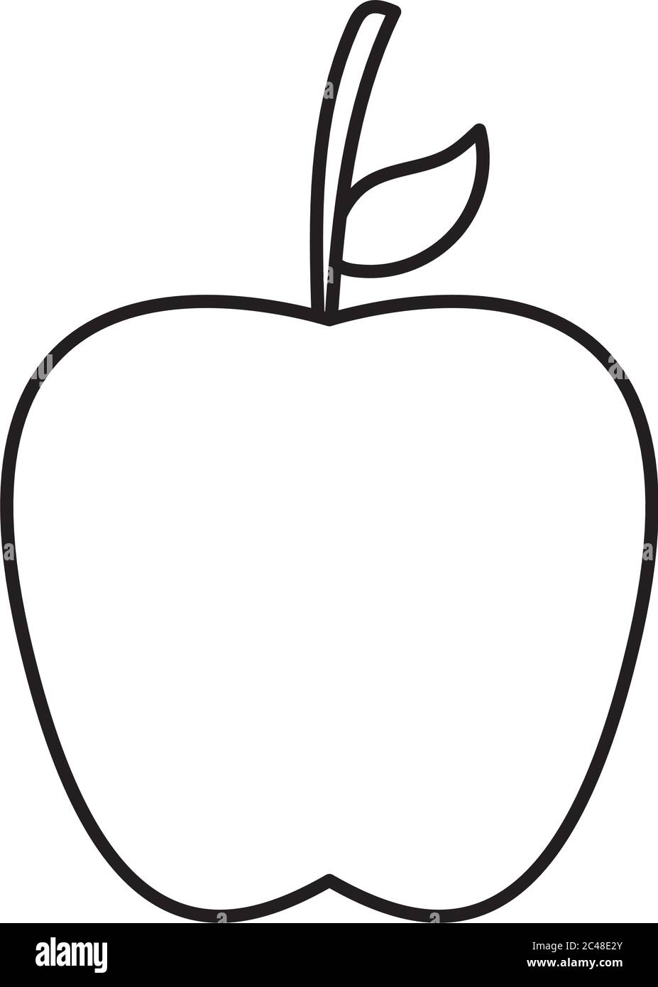 Apple line style icon design, Fruit healthy organic food sweet and ...