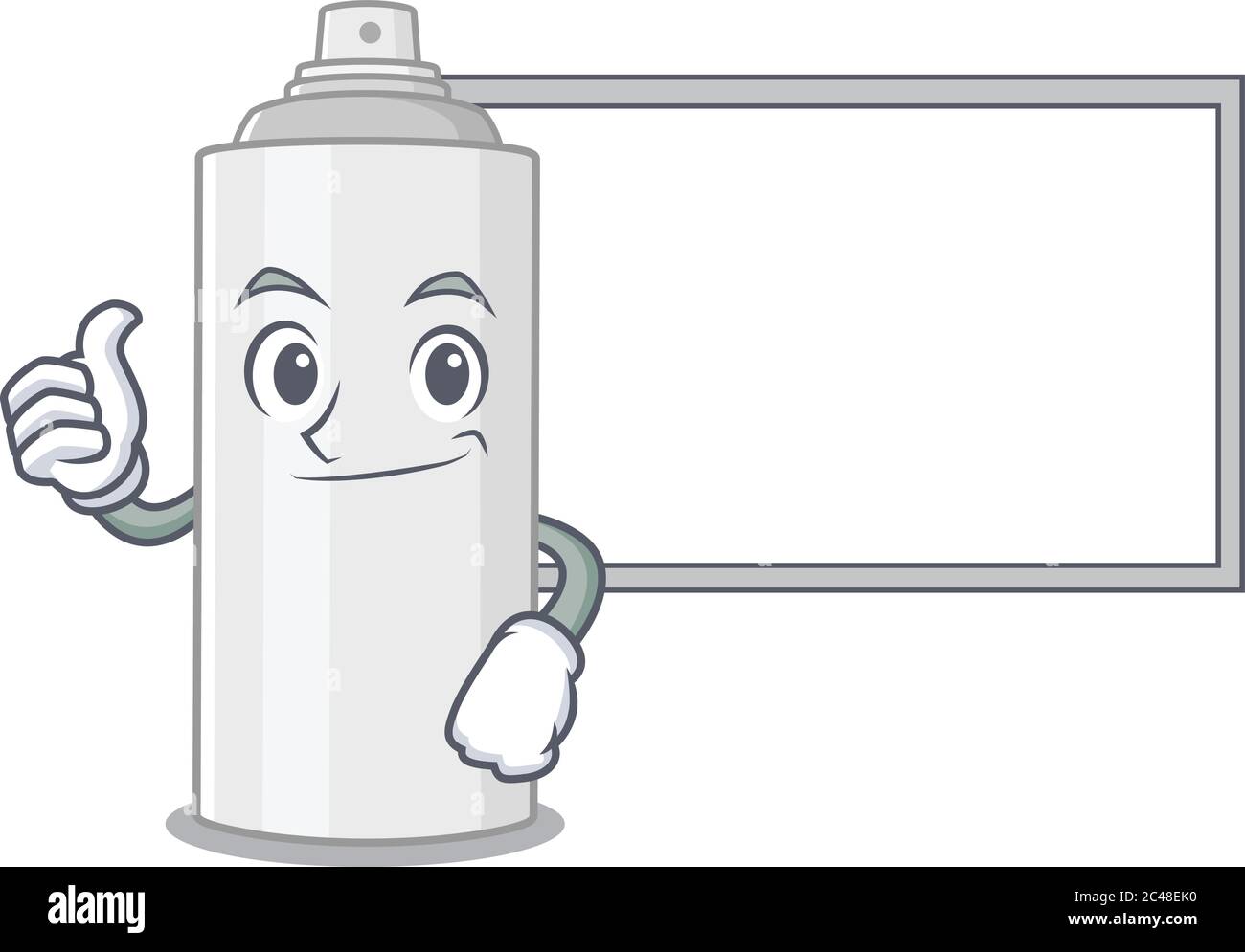 Board Spray Vector Hair spray Caricature character design style with a white board Stock ...