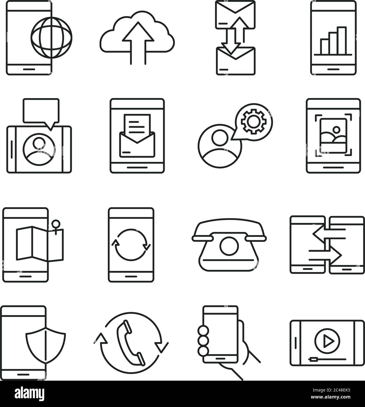 mobile phone or smartphone electronic technology device line style ...
