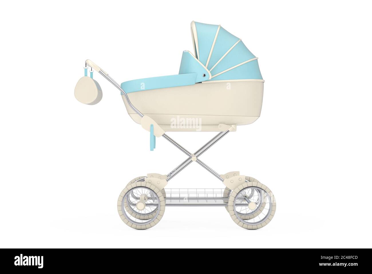 blue baby pram