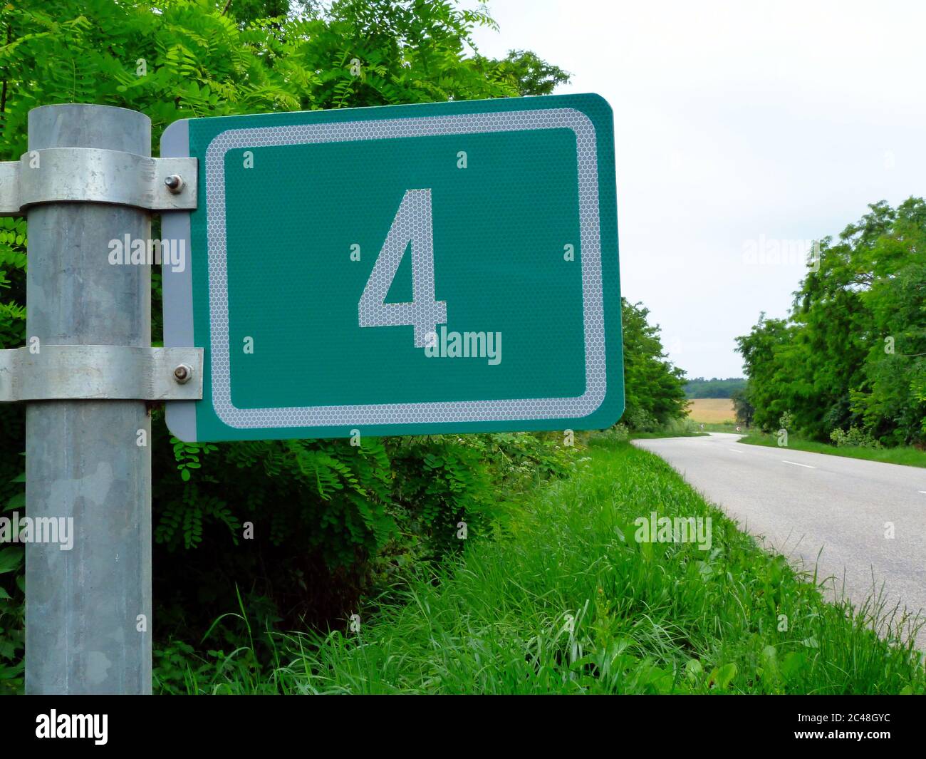 Kilometer Road Sign High Resolution Stock Photography And Images Alamy