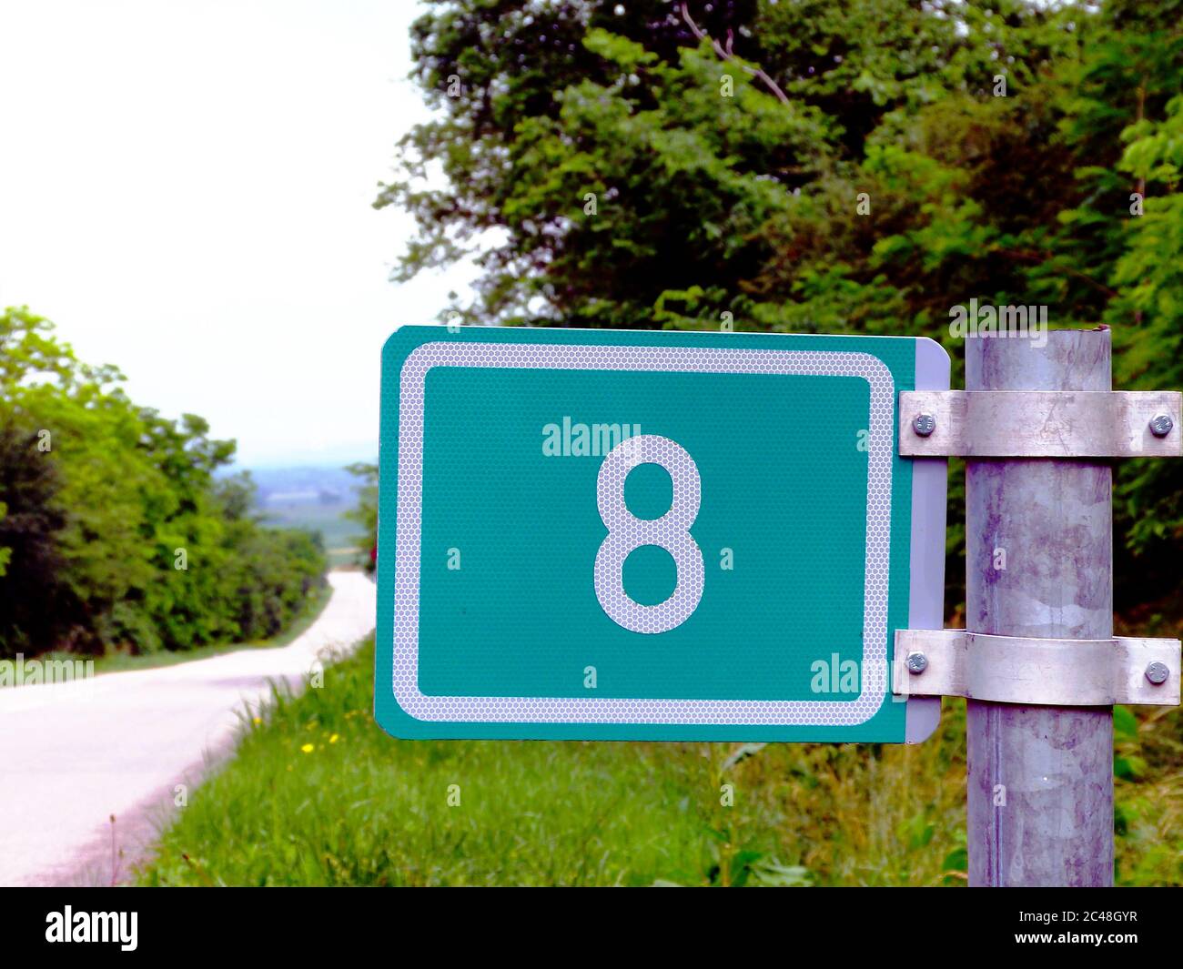 Kilometer Road Sign High Resolution Stock Photography And Images Alamy
