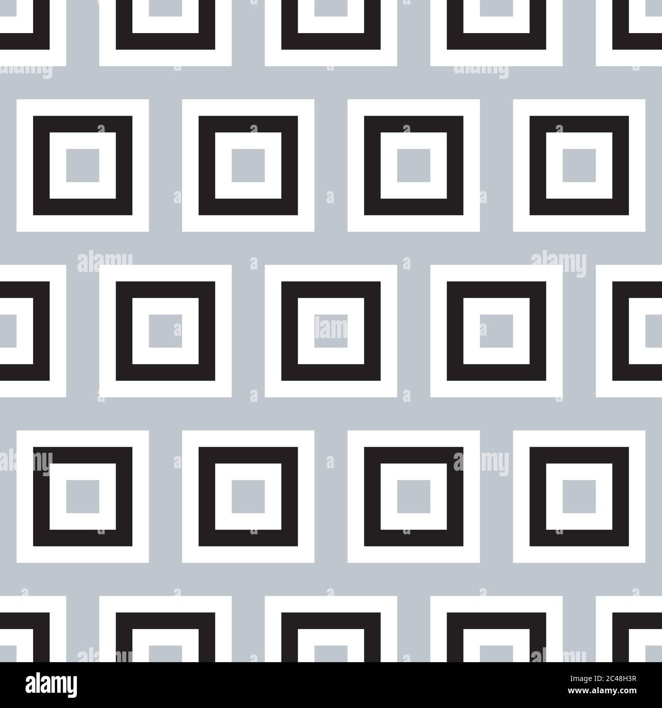 Seamless pattern with black and silver gray squares Stock Vector