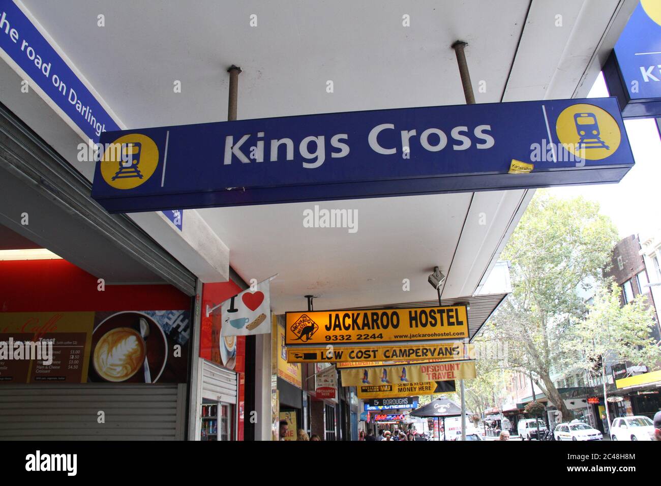 The Darlinghurst Road entrance to Kings Cross train station in Sydney. Stock Photo