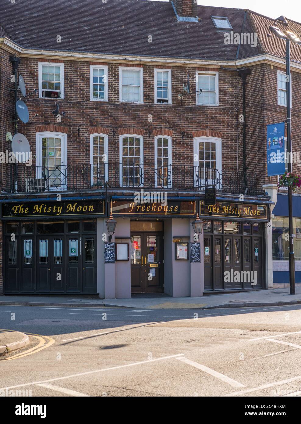 The Misty Moon public house on the corner of Green Lane and Dene Road