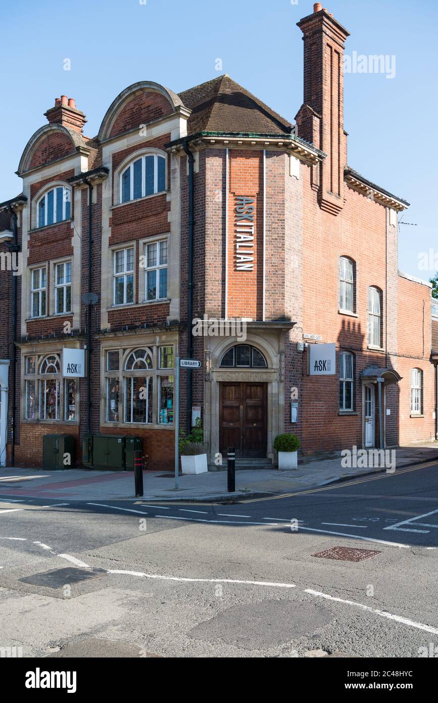 The former post office building in the town centre, now an ASK Italian pizza restaurant, Green Lane, Northwood, Middlesex, England, UK Stock Photo