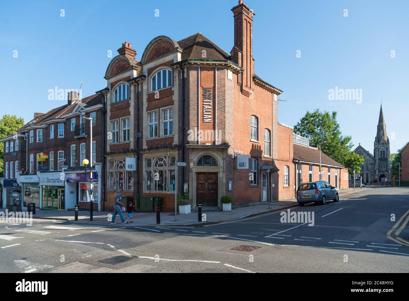 The former post office building in the town centre, now an ASK Italian